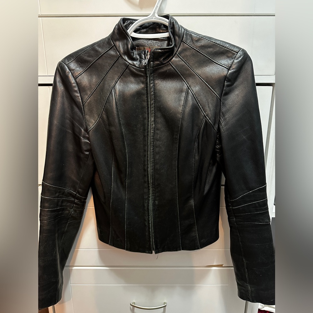 Danier leather biker style jacket